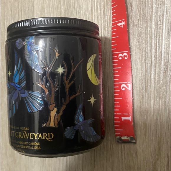 Bath & Body Works Moonlit Graveyard Candle - Black and Blue Design - Picture 6 of 7